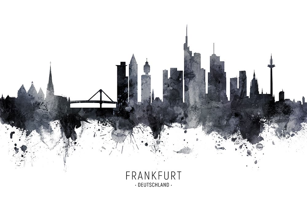 Frankfurt Germany Skyline art print by Michael Tompsett for $57.95 CAD