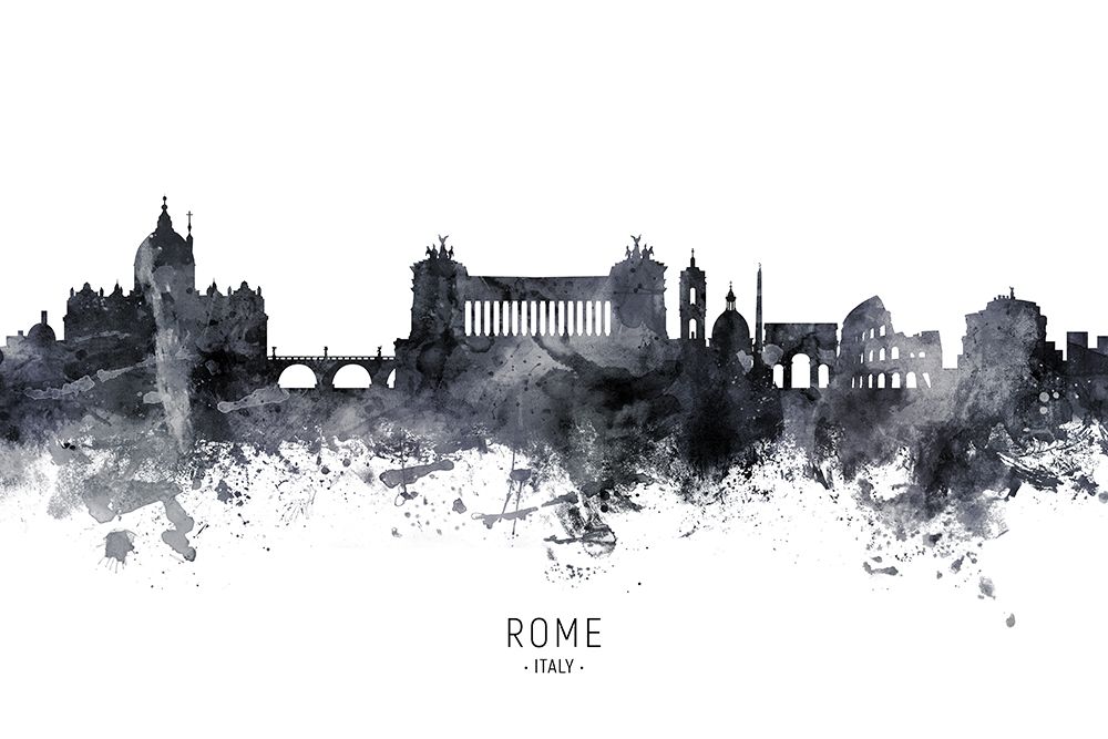 Rome Italy Skyline art print by Michael Tompsett for $57.95 CAD