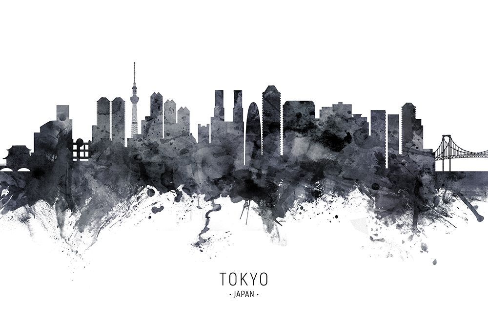 Tokyo Japan Skyline art print by Michael Tompsett for $57.95 CAD