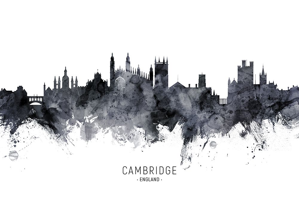 Cambridge England Skyline art print by Michael Tompsett for $57.95 CAD