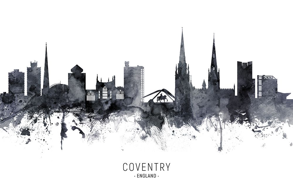 Coventry England Skyline art print by Michael Tompsett for $57.95 CAD