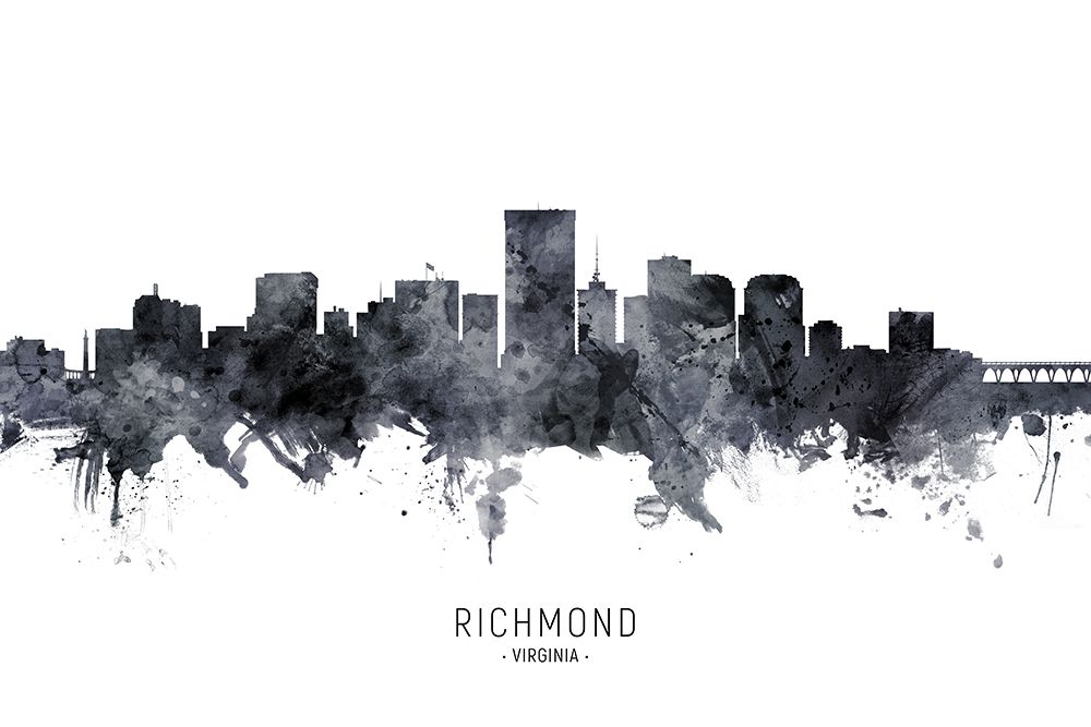 Richmond Virginia Skyline art print by Michael Tompsett for $57.95 CAD