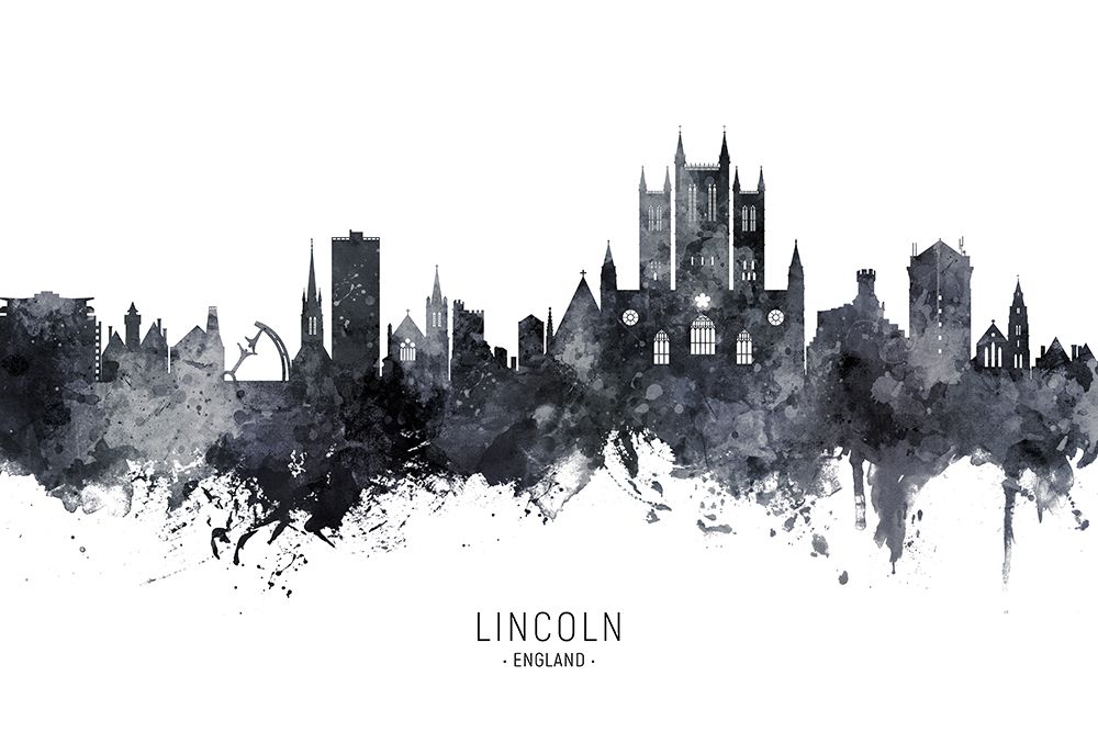 Lincoln England Skyline art print by Michael Tompsett for $57.95 CAD
