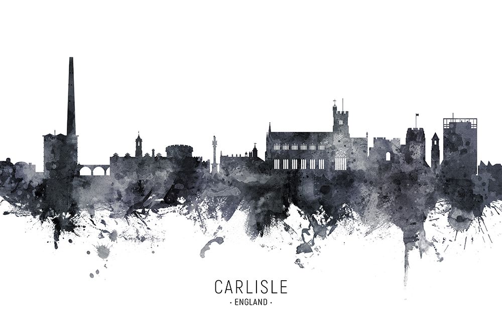 Carlisle England Skyline art print by Michael Tompsett for $57.95 CAD