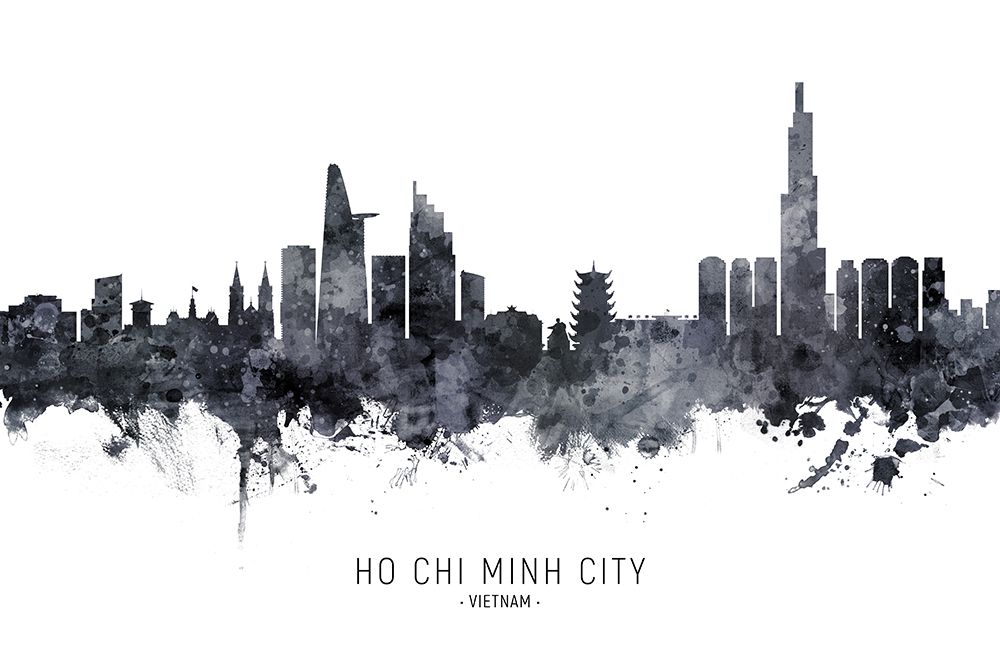 Ho Chi Minh City Vietnam Skyline art print by Michael Tompsett for $57.95 CAD