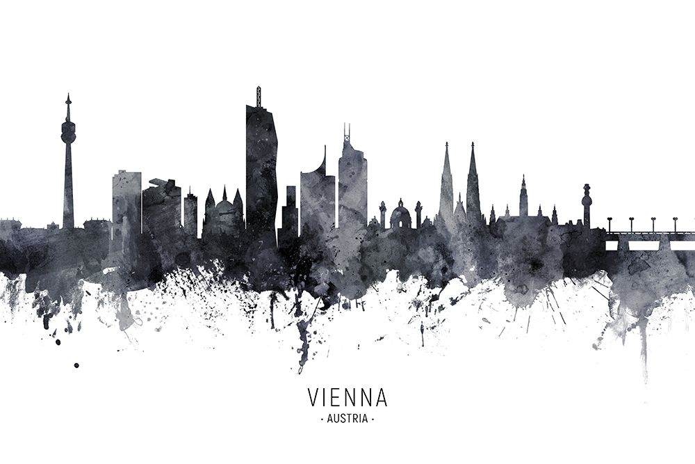Vienna Austria Skyline art print by Michael Tompsett for $57.95 CAD