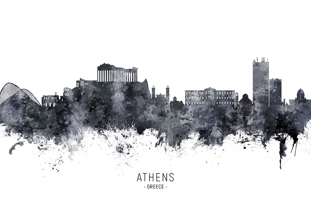 Athens Greece Skyline art print by Michael Tompsett for $57.95 CAD