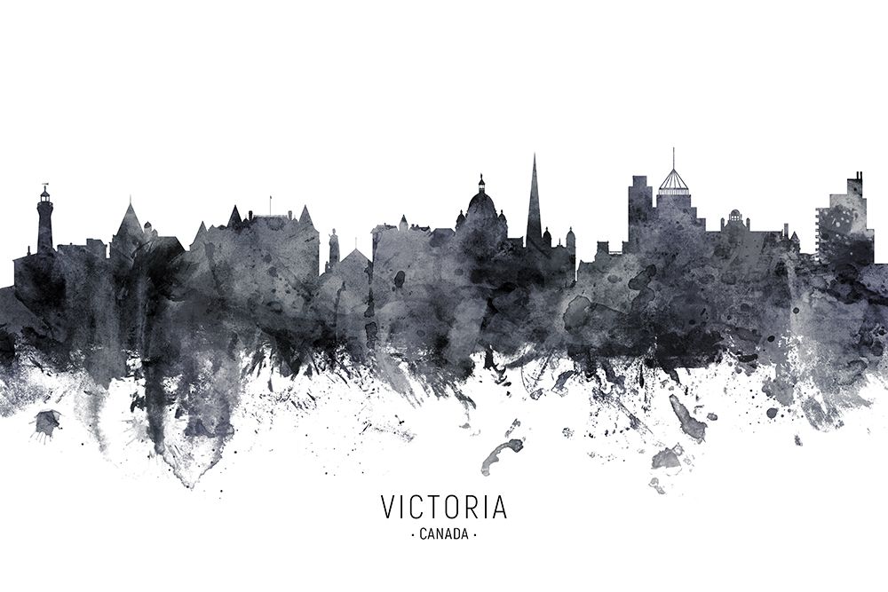 Victoria Canada Skyline art print by Michael Tompsett for $57.95 CAD