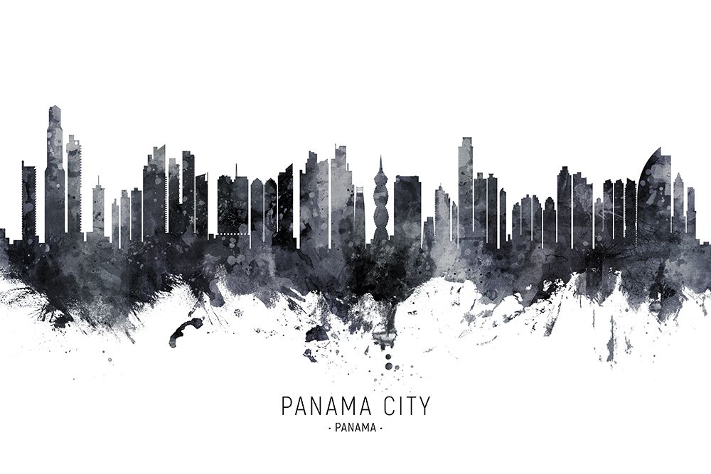 Panama City Skyline art print by Michael Tompsett for $57.95 CAD