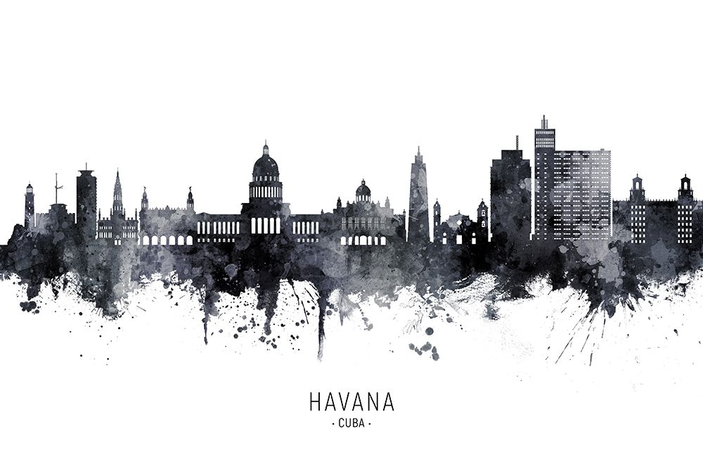 Havana Cuba Skyline art print by Michael Tompsett for $57.95 CAD