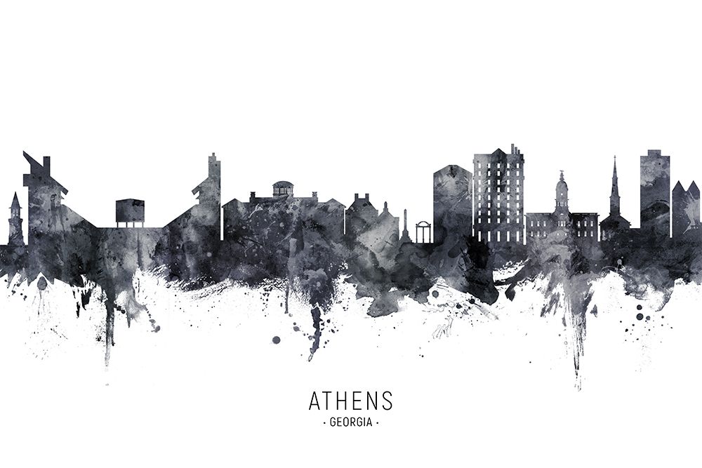 Athens Georgia Skyline art print by Michael Tompsett for $57.95 CAD