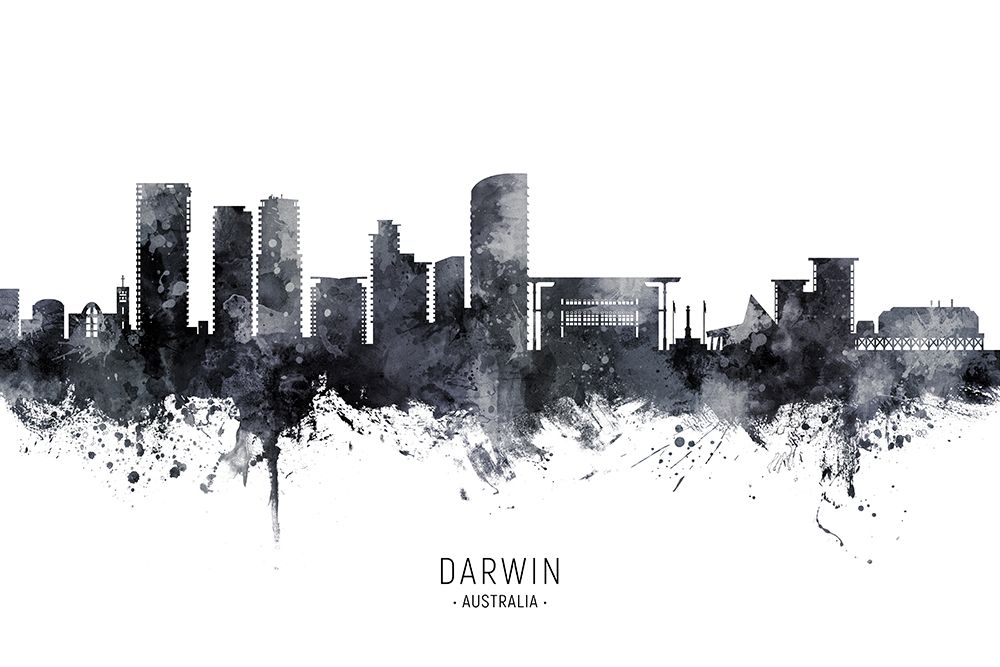 Darwin Australia Skyline art print by Michael Tompsett for $57.95 CAD