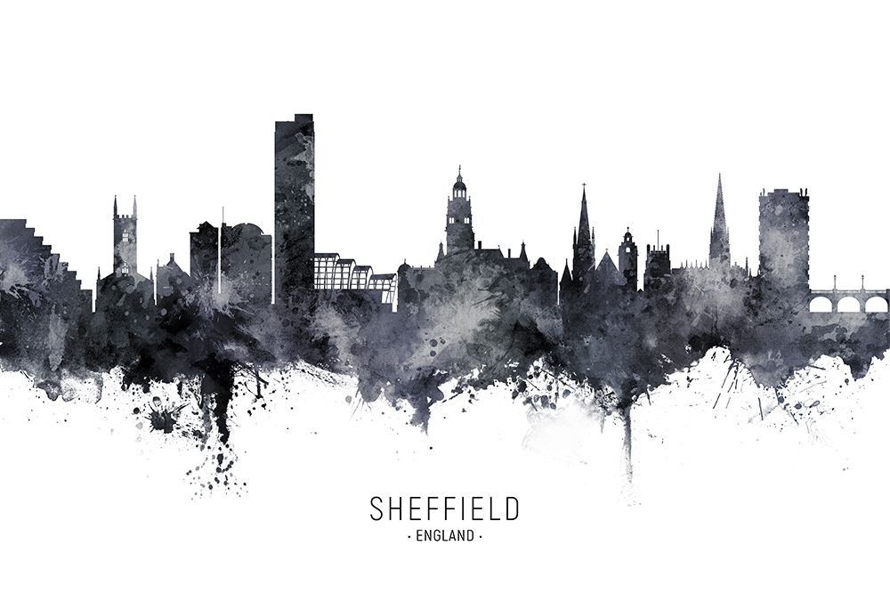 Sheffield England Skyline art print by Michael Tompsett for $57.95 CAD