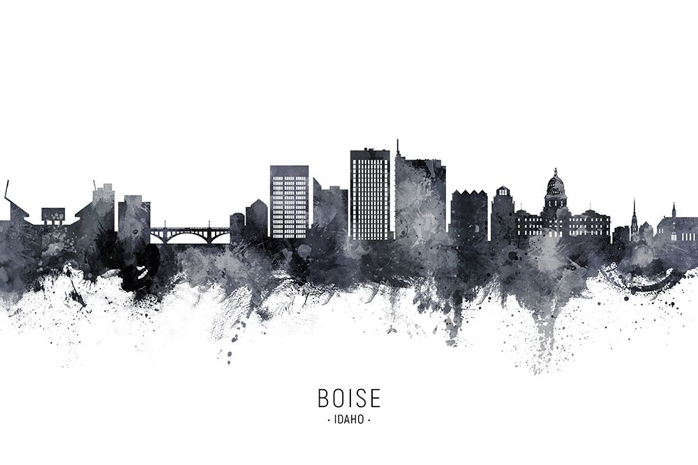 Boise Idaho Skyline art print by Michael Tompsett for $57.95 CAD