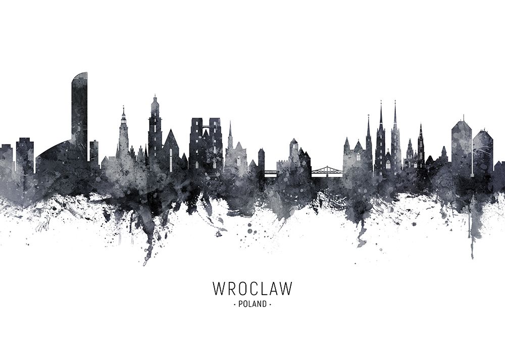 Wroclaw Poland Skyline art print by Michael Tompsett for $57.95 CAD