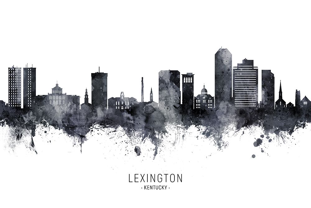 Lexington Kentucky Skyline art print by Michael Tompsett for $57.95 CAD