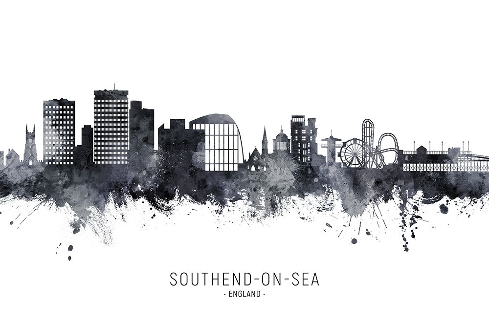 Southend-on-Sea England Skyline art print by Michael Tompsett for $57.95 CAD