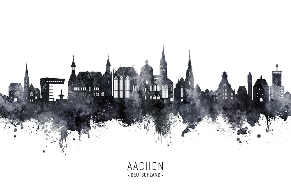 Aachen Germany Skyline art print by Michael Tompsett for $57.95 CAD
