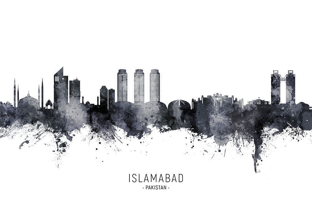 Islamabad Pakistan Skyline art print by Michael Tompsett for $57.95 CAD