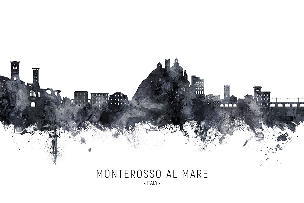 Monterosso al Mare Italy Skyline art print by Michael Tompsett for $57.95 CAD