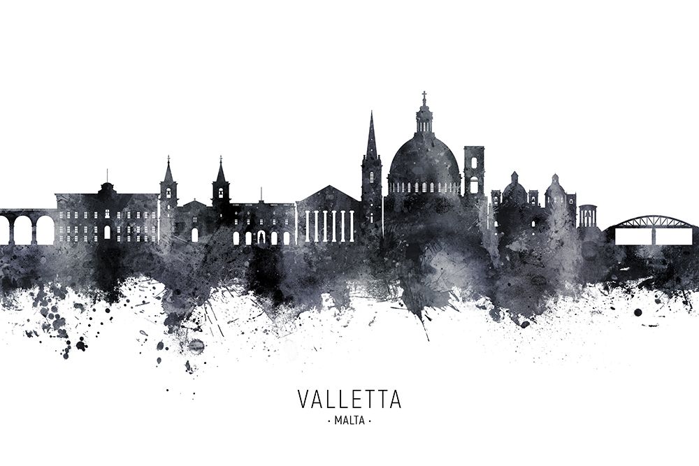 Valletta Malta Skyline art print by Michael Tompsett for $57.95 CAD