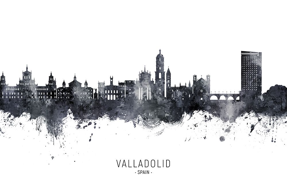 Valladolid Spain Skyline art print by Michael Tompsett for $57.95 CAD