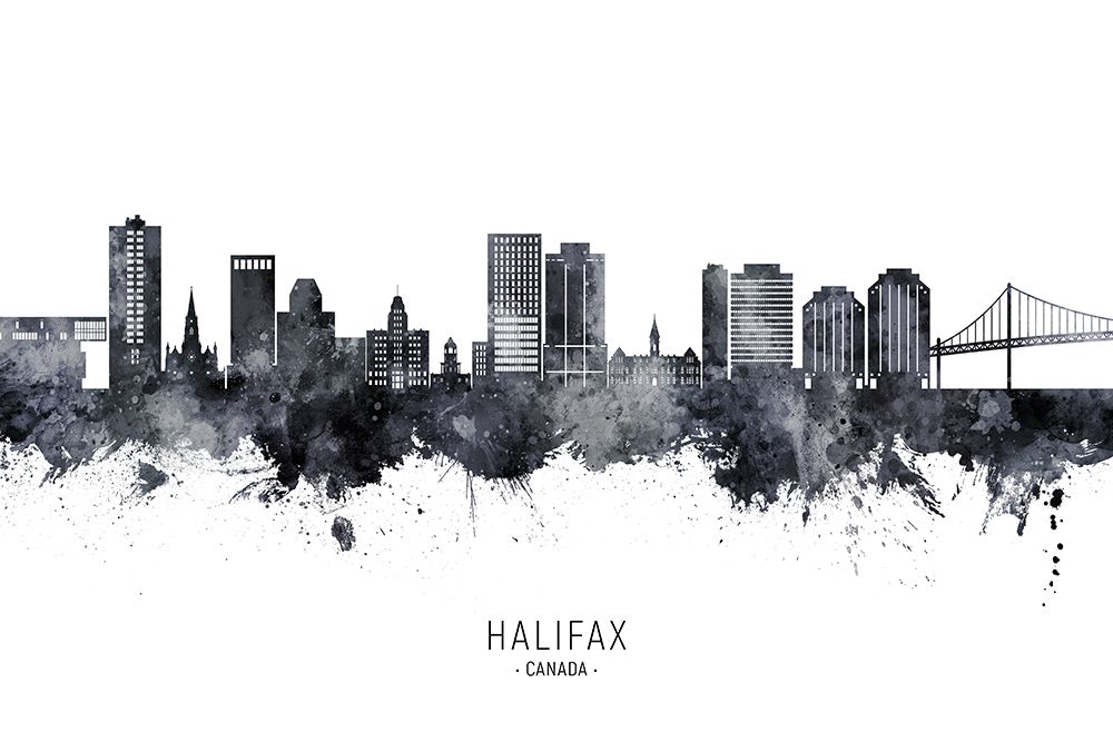 Halifax Canada Skyline art print by Michael Tompsett for $57.95 CAD