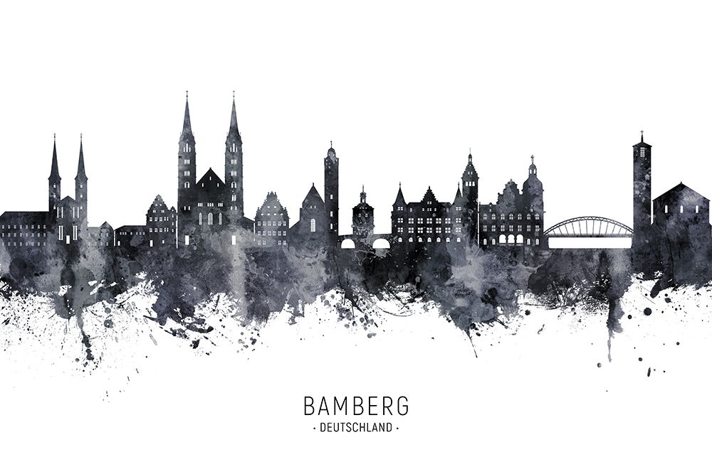 Bamberg Germany Skyline art print by Michael Tompsett for $57.95 CAD