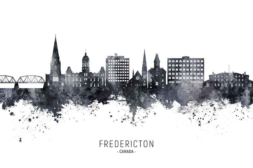 Fredericton Canada Skyline art print by Michael Tompsett for $57.95 CAD