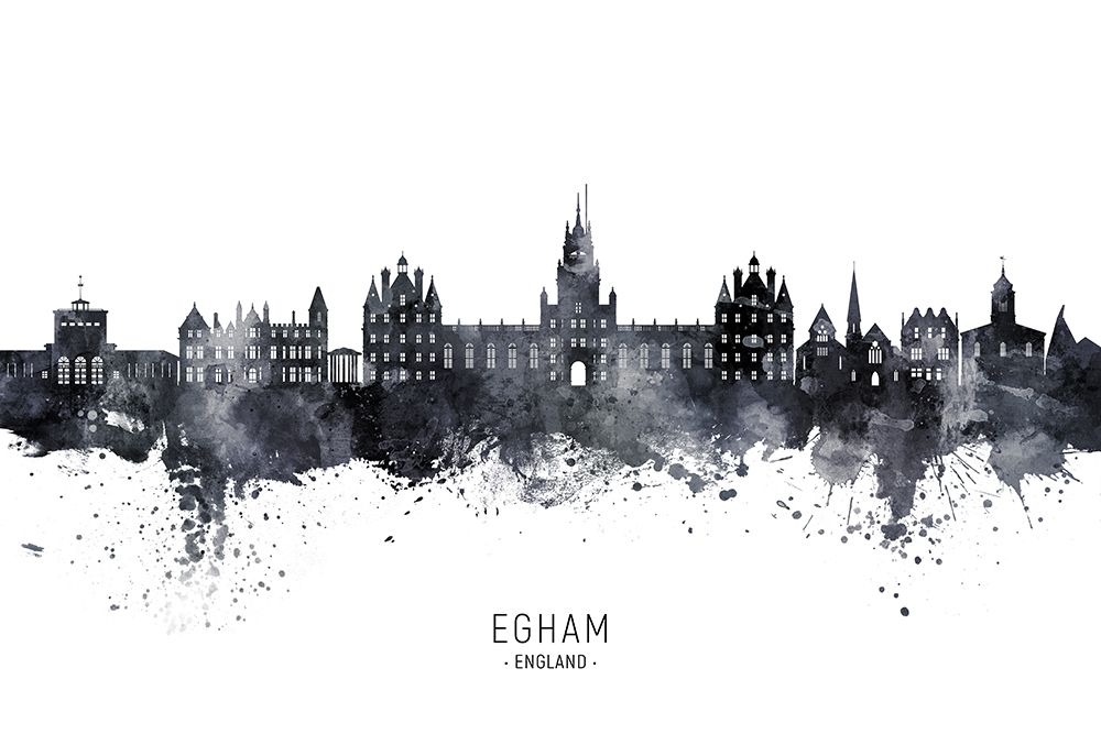 Egham England Skyline art print by Michael Tompsett for $57.95 CAD