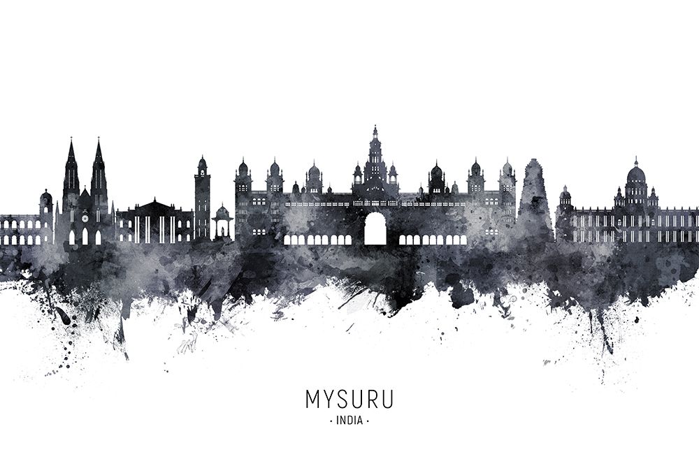 Mysuru Skyline India art print by Michael Tompsett for $57.95 CAD