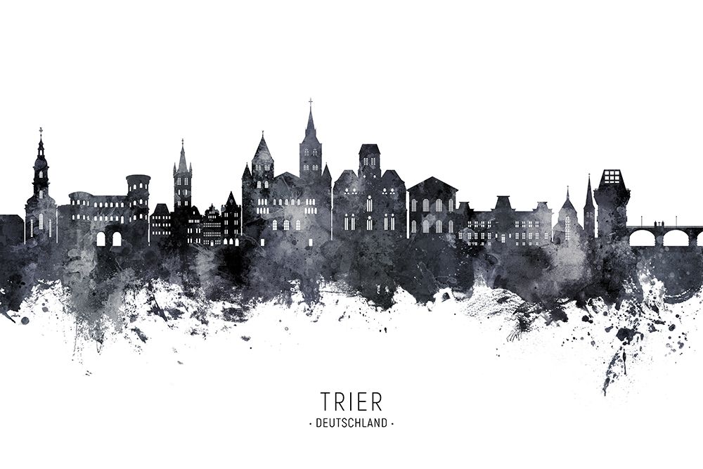 Trier Germany Skyline art print by Michael Tompsett for $57.95 CAD