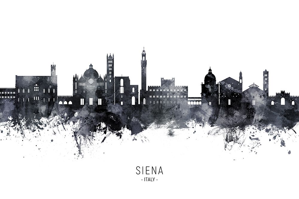 Siena Italy Skyline art print by Michael Tompsett for $57.95 CAD