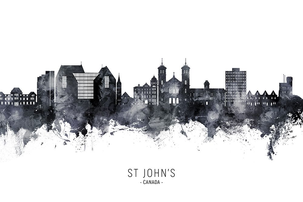 St Johns Canada Skyline art print by Michael Tompsett for $57.95 CAD
