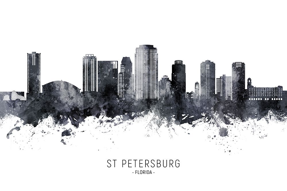 St Petersburg Florida Skyline art print by Michael Tompsett for $57.95 CAD