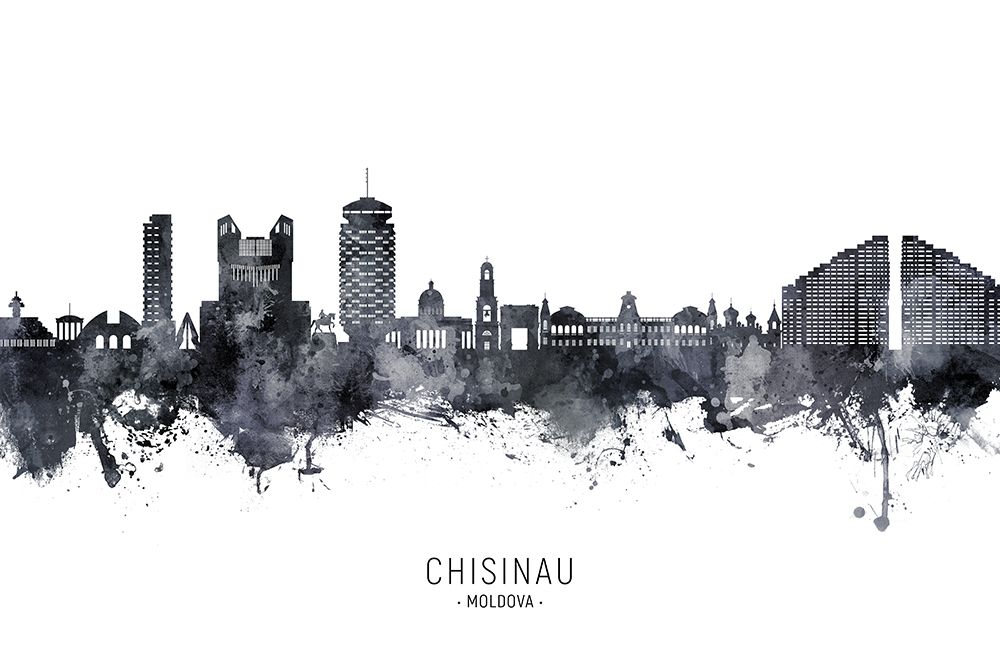 Chisinau Moldova Skyline art print by Michael Tompsett for $57.95 CAD