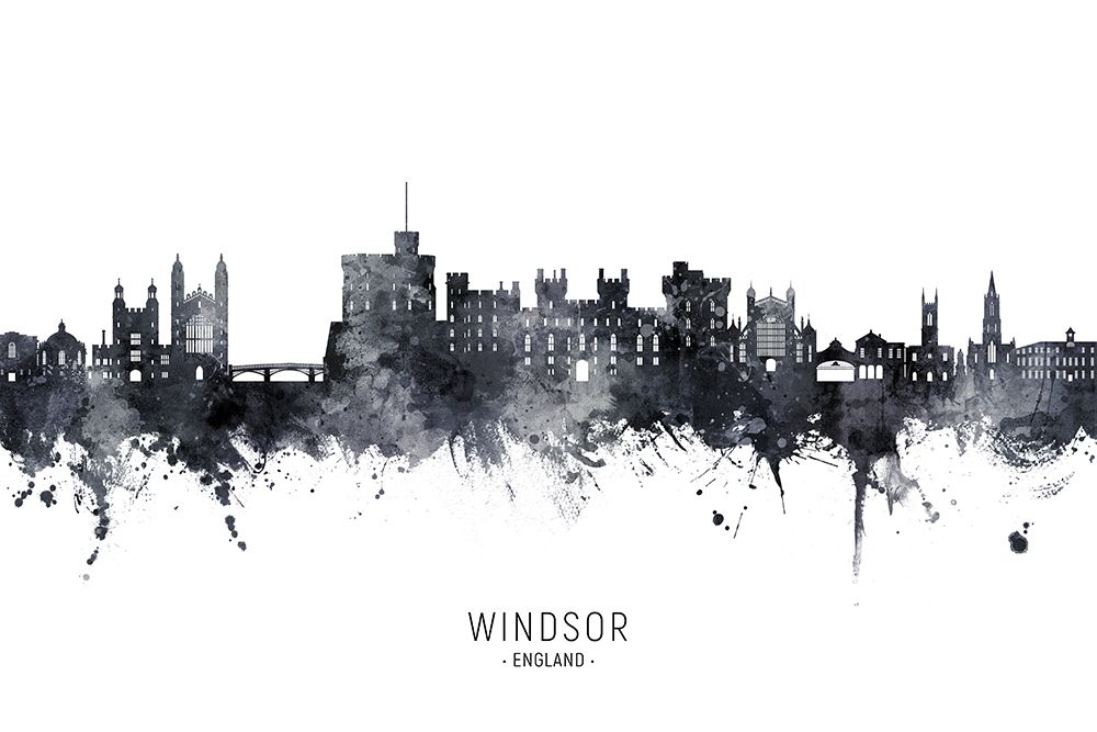 Windsor England Skyline art print by Michael Tompsett for $57.95 CAD