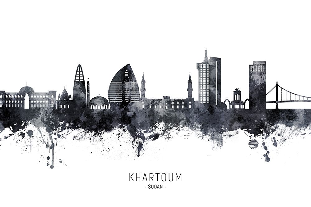 Khartoum Sudan Skyline art print by Michael Tompsett for $57.95 CAD