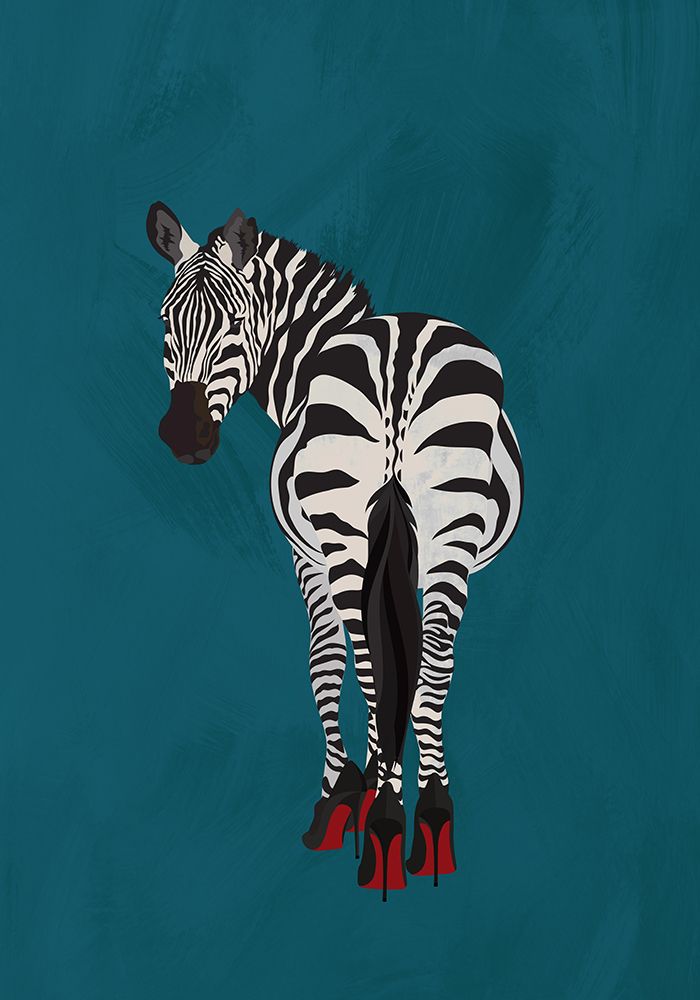 Zebra heels art print by Sarah Manovski for $57.95 CAD
