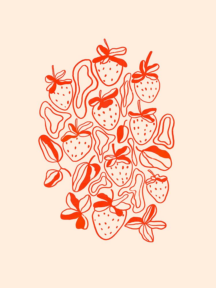 Strawberries art print by Gigi Rosado for $57.95 CAD