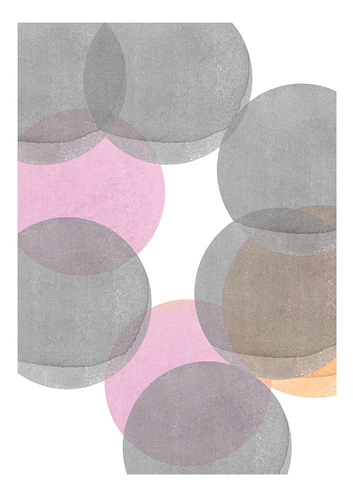 Gray Pink Circles Ii art print by Louise van Terheijden for $57.95 CAD