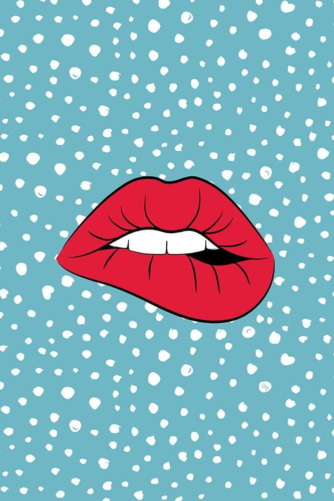 Blue Lips art print by Martina for $57.95 CAD