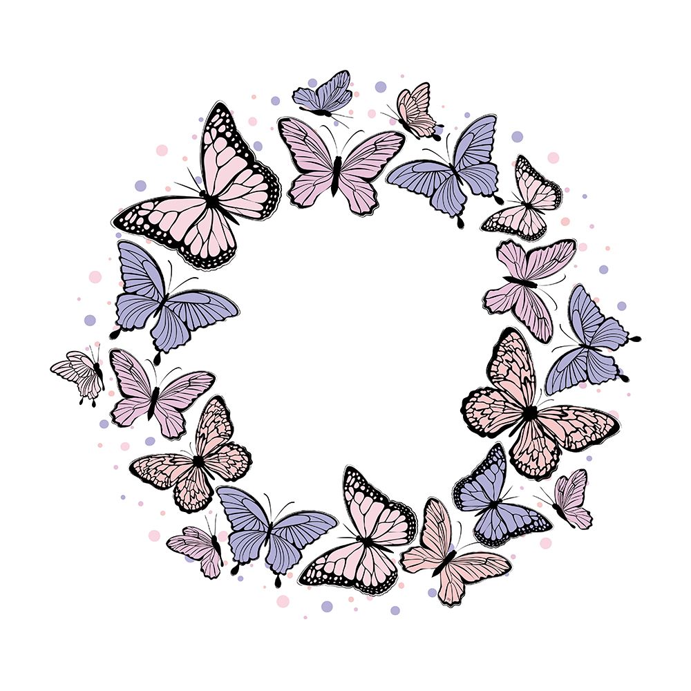 Buttefly Wreath art print by Martina for $57.95 CAD