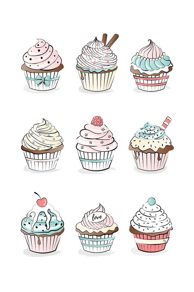 Cupcakes art print by Martina for $57.95 CAD