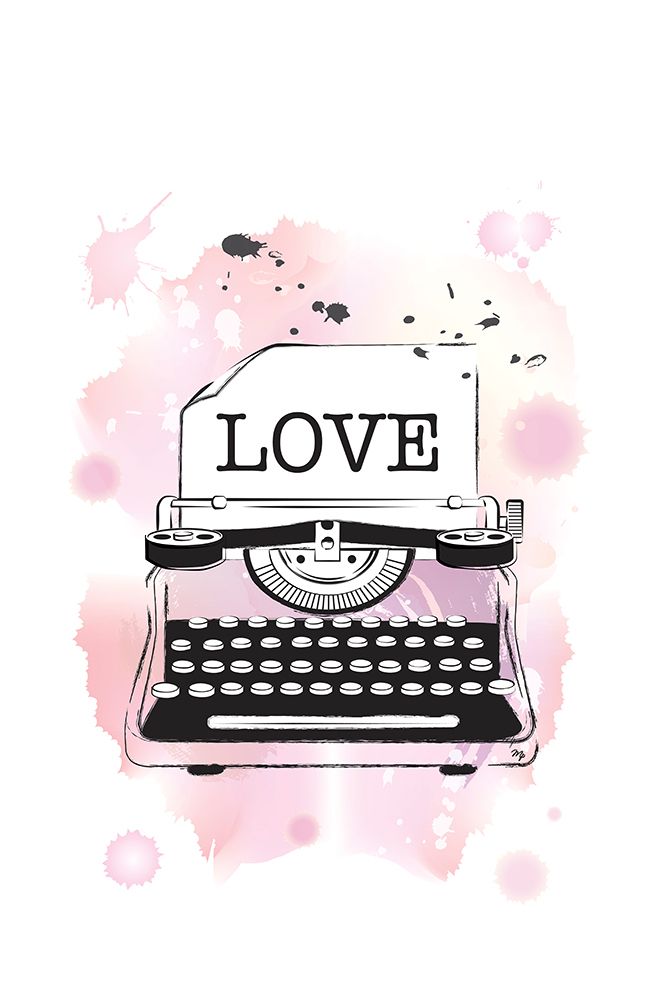 Love Typewriter art print by Martina for $57.95 CAD