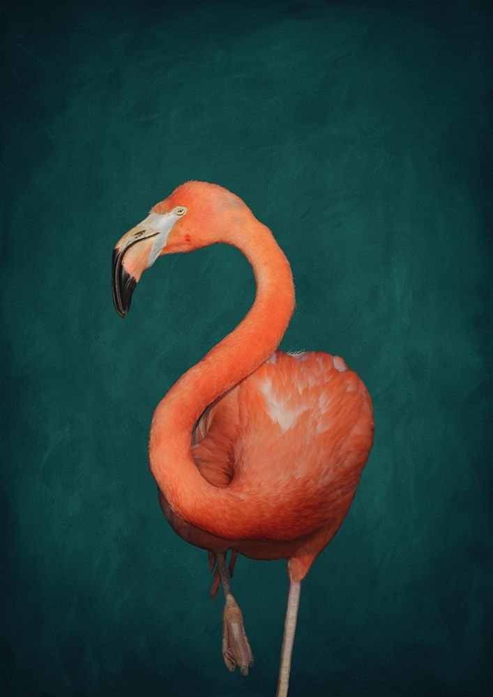 Green Flamingo art print by Aureous for $57.95 CAD