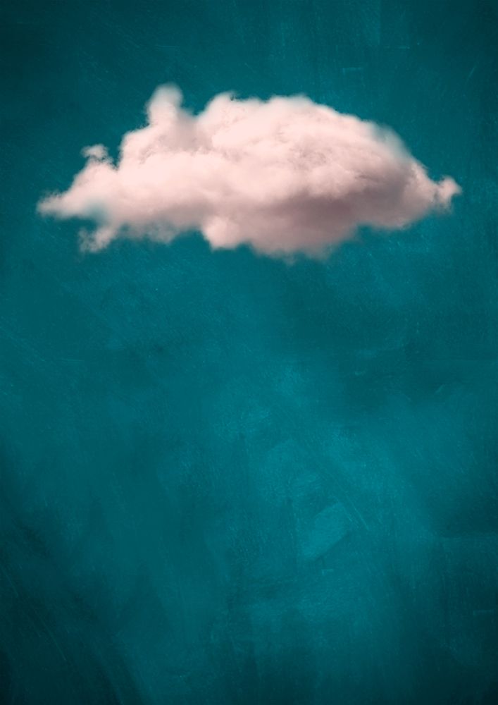 Teal / Blush Cloud No 1 art print by Aureous for $57.95 CAD