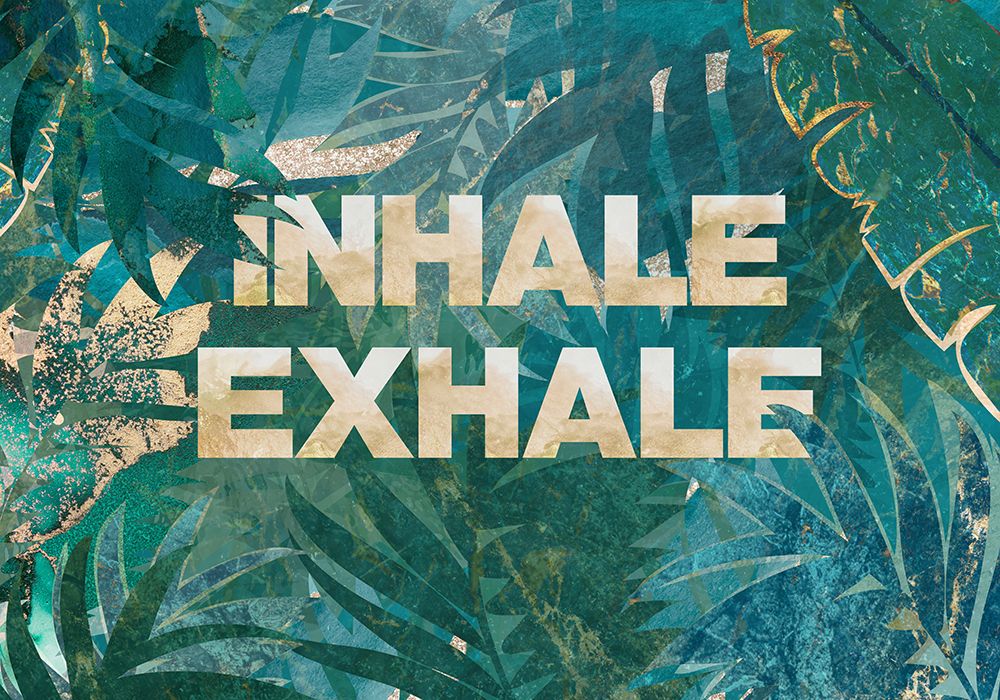 Inhale exhale typography 2 art print by Sarah Manovski for $57.95 CAD
