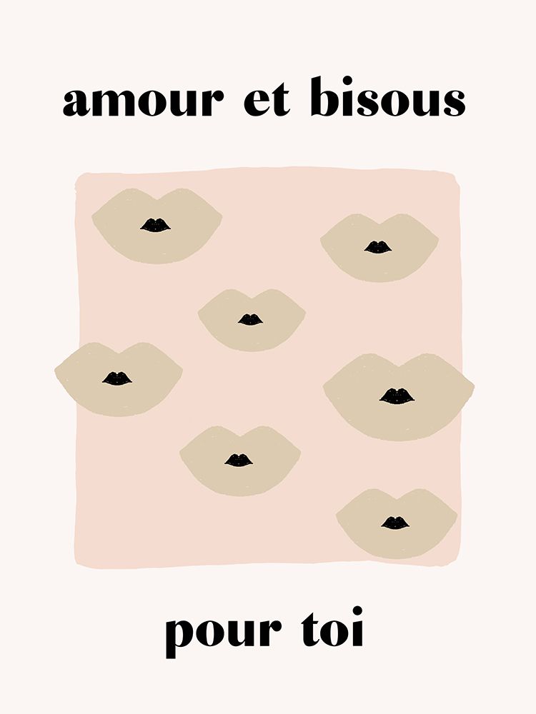 French Kiss Poster art print by Aislinn Simmonds for $57.95 CAD
