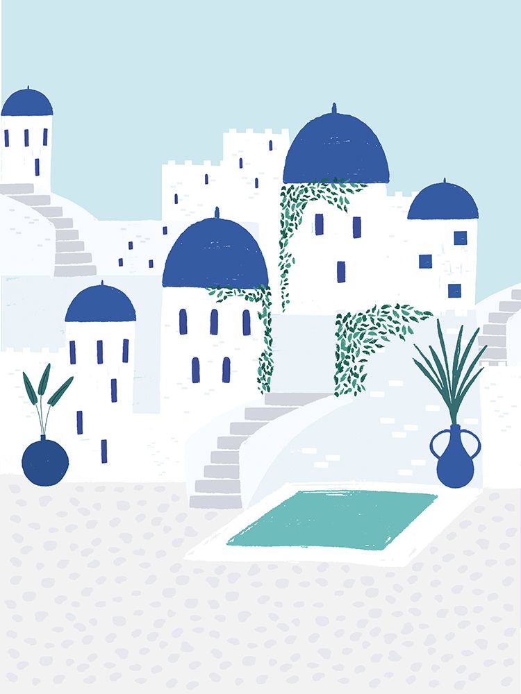 Santorini art print by Aislinn Simmonds for $57.95 CAD